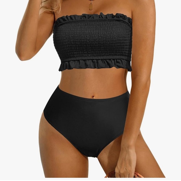 Blue Ruffled Bikini Set - Picture 5 of 6